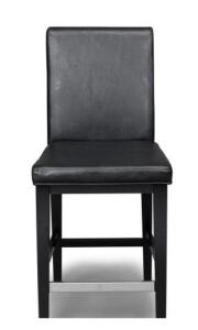 DESCRIPTION (2) HOMESTYLES LINEAR COUNTER STOOL BRAND/MODEL 20-5033-0089 ADDITIONAL INFORMATION BLACK/LEATHER/MUST COME INTO INSPECT CONTENTS/RETAILS