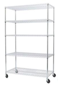 DESCRIPTION (1) SEVILLE WIRE SHELVING UNIT BRAND/MODEL WEB564 ADDITIONAL INFORMATION SILVER/5-TIER/RETAILS AT $189.99 SIZE 48"W X 24"D X 72"H THIS LOT