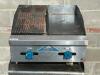 DESCRIPTION: COMSTOCK CASTLE 24" COUNTERTOP GAS GRIDDLE / CHARBROILER. BRAND / MODEL: CASTLE FHP24-12-1RB ADDITIONAL INFORMATION SN# 11P620, NATURAL G - 2