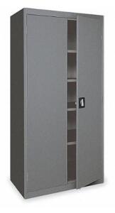 DESCRIPTION (1) GRAINGER COMMERCIAL STORAGE CABINET BRAND/MODEL 1UFF4 ADDITIONAL INFORMATION CHARCOAL/SHELF CAPACITY: 180 LBS/3-POINTS/RETAILS AT $1,1