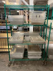 DESCRIPTION: 48" X 18" FIVE TIER COATED WIRE SHELF ON CASTERS. ADDITIONAL INFORMATION NO CONTENTS SIZE 48" X 18" X 72" LOCATION: BAY 6 QTY: 1