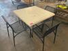 DESCRIPTION: 36" X 36" COMPOSITE PATIO TABLE W/ (4) METAL PATIO CHAIRS SIZE 36" X 36" LOCATION: BAY 6 QTY: 1 - 5