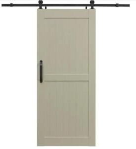 DESCRIPTION (1) PINECROFT MONTANA SINGLE BARN DOOR BRAND/MODEL MT3684WAHKKD ADDITIONAL INFORMATION WHITE ASH/PREFINISHED VINYL/RETAILS AT $491.28 SIZE