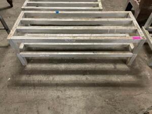 DESCRIPTION: (2) 48" X 18" ALUMINUM DUNNAGE RACKS SIZE 48" X 18" X 72" LOCATION: BAY 6 THIS LOT IS: SOLD BY THE PIECE QTY: 2