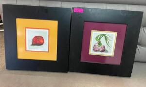 DESCRIPTION: (2) 20" X 20" FRAMED PRINTS SIZE 20" X 20" LOCATION: BAY 6 THIS LOT IS: ONE MONEY QTY: 1