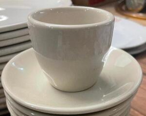 DESCRIPTION: (10) CHINA ESPRESSO CUP AND SAUCERS LOCATION: BAY 6 THIS LOT IS: SOLD BY THE PIECE QTY: 10