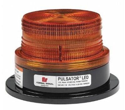 DESCRIPTION (2) FEDERAL SIGNAL BEACON LIGHT BRAND/MODEL 212674-02SB ADDITIONAL INFORMATION AMBER/FLASHING/14-FLASHES PER MIN/RETAILS AT $149.59 SIZE 4