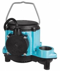 DESCRIPTION (1) LITTLE GIANT SUBMERSIBLE SUMP PUMP BRAND/MODEL 8-CIM ADDITIONAL INFORMATION 115VOLT/MAX HEAD PUMPS: 23FT/RETAILS AT $281.00 SIZE 6"H X