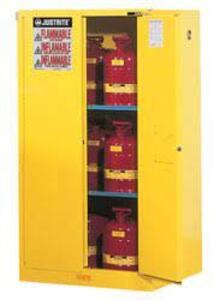 DESCRIPTION: (1) FLAMMABLES SAFETY CABINET BRAND/MODEL: JUSTRITE #896000 INFORMATION: YELLOW RETAIL$: $1847.91 EA SIZE: 60 GAL, 227 L, 34" X 34" X 65"
