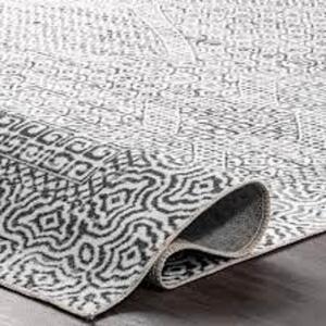DESCRIPTION: (1) AREA RUG BRAND/MODEL: NULOOM REVEL INFORMATION: GRAY AND WHITE #BIRV12A RETAIL$: $369.00 EA SIZE: 10' X 8' QTY: 1