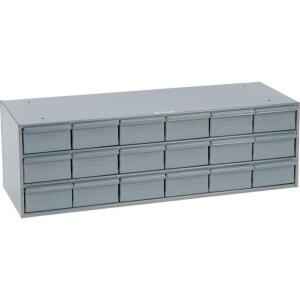 DESCRIPTION (1) DURHAM STEEL STORAGE PARTS DRAWER CABINET BRAND/MODEL 005-95 ADDITIONAL INFORMATION GRAY/18-DRAWERS/RETAILS AT $258.45 SIZE 33-3/4"W X