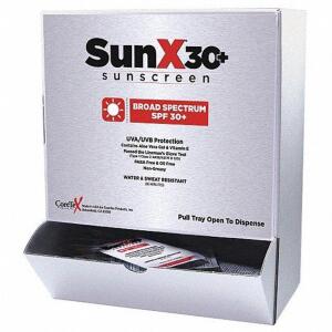 DESCRIPTION: (3) SUNSCREEN MULTIPACK WALL MOUNT DISPENSER BOX BRAND/MODEL: SUNX30 #9HYM1 RETAIL$: $50.00 EA SIZE: 0.25 OZ QTY: 3