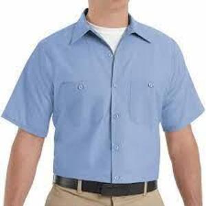DESCRIPTION: (5) INDUSTRIAL WORK SHIRT BRAND/MODEL: RED KAP #SP24LBS INFORMATION: BLUE RETAIL$: $16.49 EA SIZE: XXL QTY: 5