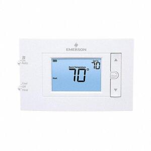 DESCRIPTION: (3) LOW VOLTAGE THERMOSTAT BRAND/MODEL: EMERSON #42PD11 RETAIL$: $71.79 EA SIZE: Heat or Cool, Manual, Cool-Heat-Off, Auto-On, Horizontal