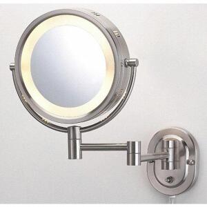 DESCRIPTION: (1) LIGHTED MAKEUP MIRROR BRAND/MODEL: SEE ALL INDUSTRIES #30AC19 INFORMATION: NICKEL 5X MAGNIFICATION RETAIL$: $168.58 EA SIZE: 8IN QTY: