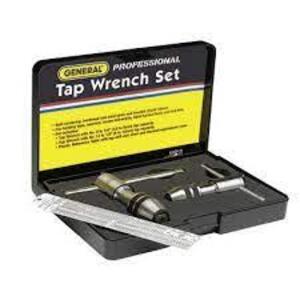 DESCRIPTION: (1) TAP WRENCH SET BRAND/MODEL: GENERAL #6TFF8 RETAIL$: $50.00 EA SIZE: 1/2 in Min. Tap Size, #0 Max. Tap Size, 1 7/8 in Overall Lg QTY: