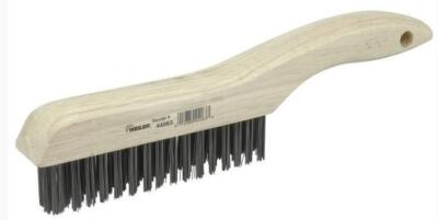 DESCRIPTION (2) PACKS OF (6) WEILER SCRATCH BRUSH BRAND/MODEL 44063 ADDITIONAL INFORMATION CARBON STEEL/SHOE HANDLE/RETAILS AT $26.88 PER PK OF 6 SIZE