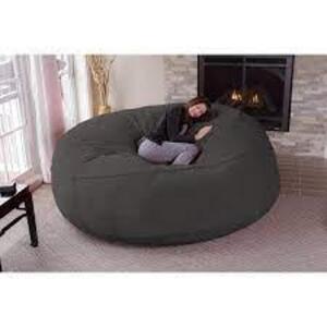 DESCRIPTION: (1) BEAN BAG LOUNGER BRAND/MODEL: CHILL SACK INFORMATION: CHARCOAL RETAIL$: $164.00 EA SIZE: 7.5 FT QTY: 1