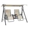 DESCRIPTION: (1) ZERO-GRAVITY STEEL PORCH SWING BRAND/MODEL: MAINSTAYS #MSD128059664006 INFORMATION: TAN RETAIL$: $199.00 EA QTY: 1