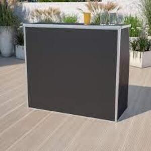 DESCRIPTION: (1) FOLDABLE BAR - PORTABLE EVENT BAR BRAND/MODEL: BELNICK #XA-BAR-48-BK-GG INFORMATION: BLACK LAMINATE RETAIL$: $328.49 EA SIZE: 4' QTY: