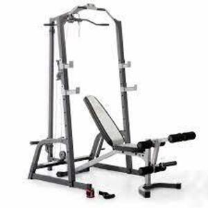 DESCRIPTION: (1) HOME GYM DELUXE CAGE WITH BENCH BRAND/MODEL: MARCY #PM-5108 RETAIL$: $699.99 EA QTY: 1