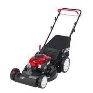 DESCRIPTION: (1) SELF PROPELLED MOWER BRAND/MODEL: BLACKMAXX #MNA153016 INFORMATION: RED AND BLACK RETAIL$: $297.00 EA SIZE: 22", 3-IN-1 BAG-MULCH-SID