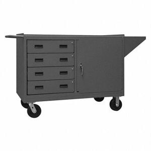 DESCRIPTION: (1) MOBILE WORKBENCH CABINET BRAND/MODEL: DURHAM #656M33 INFORMATION: GRAY RETAIL$: $2649.69 EA SIZE: 4 DRAWERS, 1 DOOR QTY: 1