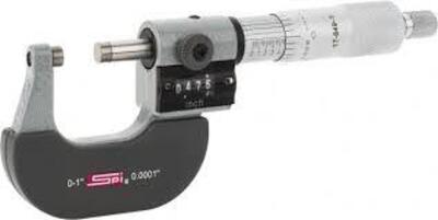 DESCRIPTION: (1) GRADUATION MECHANICAL OUTSIDE MICROMETER BRAND/MODEL: SPI RETAIL$: $445.64 EA EA SIZE: 0-1" RANGE QTY: 1