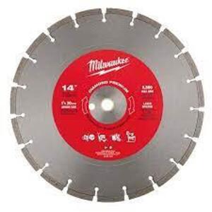 DESCRIPTION: (1) DIAMOND PREMIUM SEGMENTED BLADE BRAND/MODEL: MILWAUKEE #56KY67 RETAIL$: $121.13 EA SIZE: 14" QTY: 1