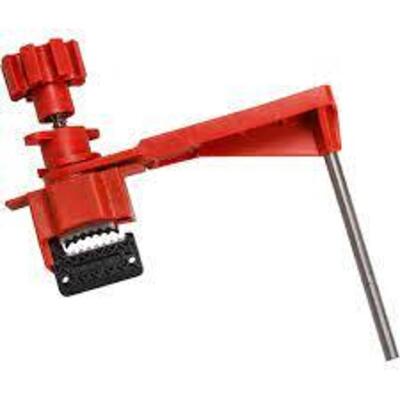 DESCRIPTION: (1) UNIVERSAL VALVE LOCKOUT WITH ARM BRAND/MODEL: BRADY #Y406499 INFORMATION: RED RETAIL$: $56.99 EA QTY: 1