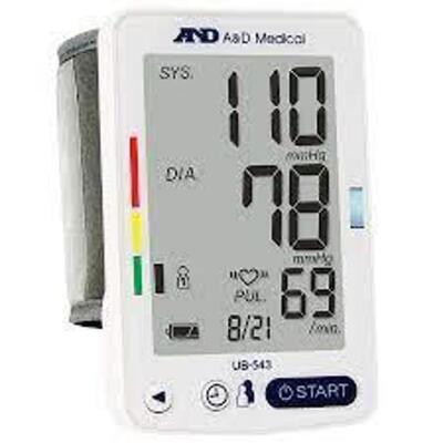 DESCRIPTION: (1) PREMIUM BLOOD PRESSURE MONITOR WRIST BRAND/MODEL: A&D INFORMATION: WHITE RETAIL$: $65.99 EA QTY: 1