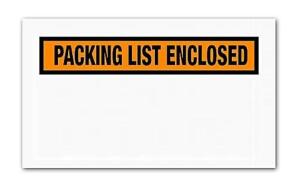 DESCRIPTION (3) PACKS OF (1000) MISC PACKING LIST ENCLOSED ENVELOPES BRAND/MODEL PL24 ADDITIONAL INFORMATION PANEL FACE/ORANGE/RETAILS AT $161.99 PER