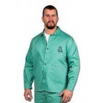 DESCRIPTION: (1) CASE OF (25) WELDING JACKET BRAND/MODEL: OCCUNOMIX #MIG101V-L INFORMATION: GREEN RETAIL$: $45.17 EA SIZE: XL QTY: 1