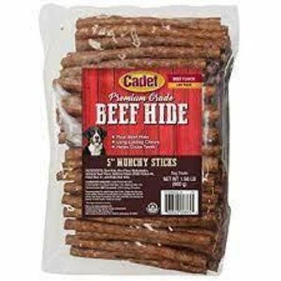 DESCRIPTION: (3) PACKS OF BEEF HIDE BRAND/MODEL: CADET RETAIL$: $27.50 EA SIZE: 5" QTY: 3