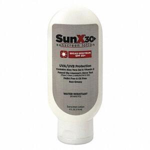 DESCRIPTION: (3) BOXES OF (12) BOTTLES OF SUNSCREEN LOTION BRAND/MODEL: SUNX30+ #1PBT3 RETAIL$: $120.00 PER EACH BOX OF 12 SIZE: 4 OZ QTY: 3