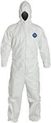 DESCRIPTION: (1) PACK OF (24) COVERALLS BRAND/MODEL: KOOLGUARD/107-KG INFORMATION: WHITE/ELASTIC WRIST & ANKLE RETAIL$: 48.75 PER PK OF 24 SIZE: 5XL Q