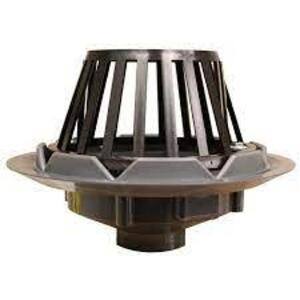 DESCRIPTION: (2) PVC ROOF DRAIN WITH PLASTIC DOME BRAND/MODEL: JONES STEPHENS #R18015 RETAIL$: $83.81 EA SIZE: 4" QTY: 2