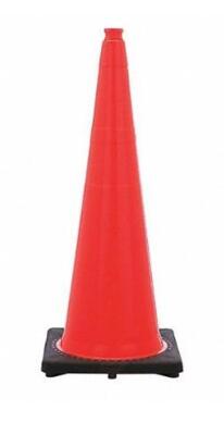 DESCRIPTION (2) JBC REVOLUTION TRAFFIC CONE BRAND/MODEL RS90045CT ADDITIONAL INFORMATION ORANGE/RETAILS AT $34.46 EACH SIZE 28"CONE HEIGHT X 14-1/2"OU