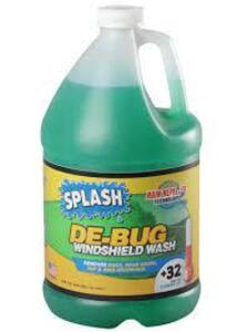 DESCRIPTION: (2) WINDSHIELD WASHER DE-BUG RAIN REPELLENT BRAND/MODEL: SPLASH #3HAH8 RETAIL$: $3.50 EA SIZE: 1 GALLON QTY: 2