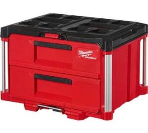 DESCRIPTION (1) MILWAUKEE TOOL BOX BRAND/MODEL 48-22-8442 ADDITIONAL INFORMATION RED & BLACK/2-DRAWER/RETAILS AT $149.00 THIS LOT IS ONE MONEY QTY 1