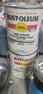 DESCRIPTION: (2) DTM ALKYD ENAMEL PRIMER BRAND/MODEL: RUST-OLEUM #7400 SYSTEM INFORMATION: FLAT RUST RETAIL$: $122.58 EA SIZE: 1 GALLON QTY: 2