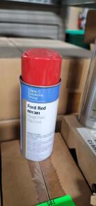 DESCRIPTION (6)BD1381 SPRAY PAINT BRAND/MODEL BD1381 ADDITIONAL INFORMATION RETAIL $ 51.00 PER LOT, FORD RED ENAMEL SPRAY PAINT SIZE 10OZ THIS LOT IS