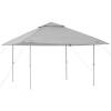 DESCRIPTION: (1) INSTANT CANOPY W/LED LIGHTS BRAND/MODEL: OZARK TRAIL INFORMATION: REMOTE CONTROLLED LED LIGHTING, RETAIL$: $129.99 SIZE: 13' X 13' QT