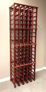 DESCRIPTION: 24" X 12" X 72" WOODEN WINE RACK SIZE: 24" X 12" X 72" LOCATION: SHOWROOM 1 QTY: 1