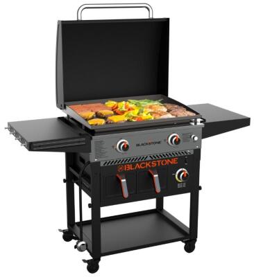 DESCRIPTION: (1) 2-BURNER 28" GRIDDLE W/AIR FRYER & HOOD BRAND/MODEL: BLACKSTONE RETAIL$: $497 QTY: 1