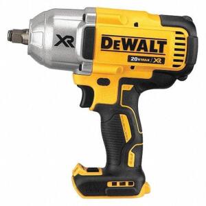 DESCRIPTION (1) CORDLESS IMPACT WRENCH BRAND/MODEL DEWALT #39EL95 ADDITIONAL INFORMATION RETAILS FOR $309.91 SIZE 20 V 1200 FT LB BREAKAWAY TORQUE NO