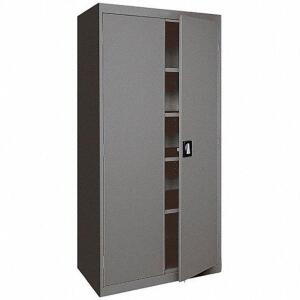 DESCRIPTION: (1) STORAGE CABINETBRAND/MODEL: SANDUSKY #5DCG3INFORMATION: BLACKRETAIL$: $708.68 EASIZE: 36" X 18" X 72"QTY: 1