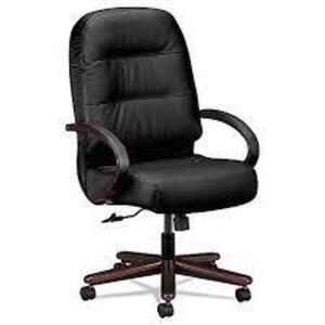 DESCRIPTION: (1) PILLOW SOFT EXECUTIVE HIGH-BACK SWIVEL CHAIR BRAND/MODEL: HON #2191NSR11 INFORMATION: BLACK RETAIL$: $1199.99 EA QTY: 1