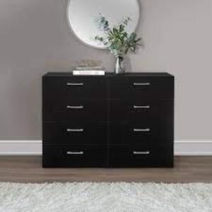 DESCRIPTION: (1) LUNDEY MODERN DRESSER BRAND/MODEL: HILLSDALE #106826-134844 INFORMATION: BLACK RETAIL$: $249.00 EA SIZE: 8 DRAWER QTY: 1