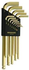 DESCRIPTION: (2) BALL END BALLDRIVER ALLEN WRENCH SET BRAND/MODEL: BONDHUS INFORMATION: GOLD PLATED RETAIL$: $25.56 EA SIZE: 13 PIECE QTY: 2